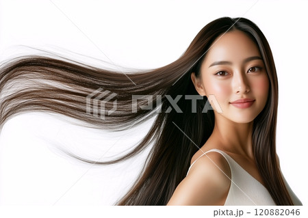 美しい髪の女性「AI生成画像」 120882046