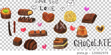 手繪巧克力插畫 120882978