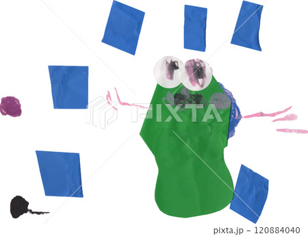 子供のカエル・雨の制作 子供のカエル・雨の制作 120884040