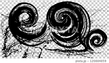 龍捲風颱風手寫畫筆插圖 龍捲風颱風手寫畫筆插圖 120884859