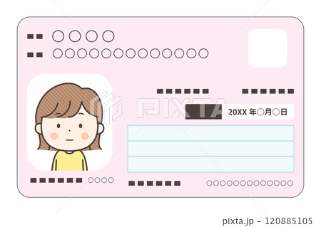 女性のマイナンバーカード 女性のマイナンバーカード 120885105