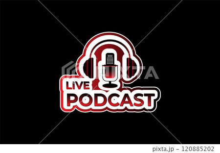 red gradient podcast live symbol red gradient podcast live symbol 120885202