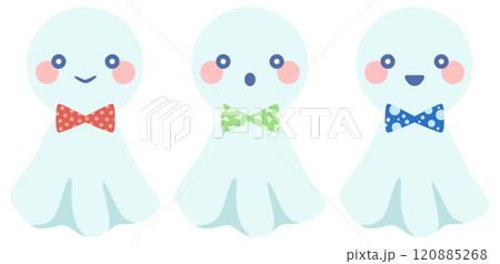 かわいいてるてる坊主のイラスト ベクター素材 120885268