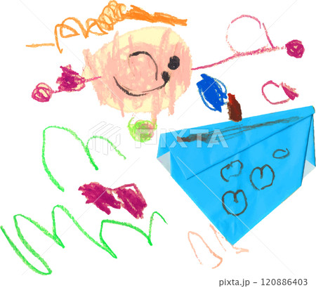 子供のコマの制作 子供のコマの制作 120886403