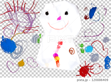 Crayon drawing of winter 120886409