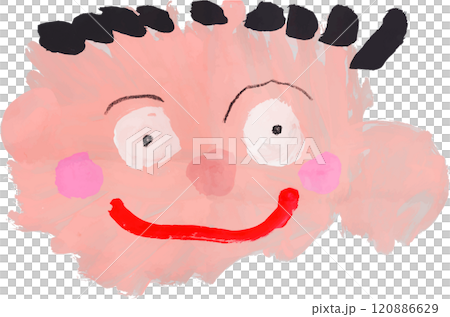A child's drawn caricature A child's drawn caricature 120886629