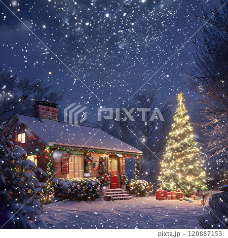 クリスマスイブとクリスマスツリー 120887153