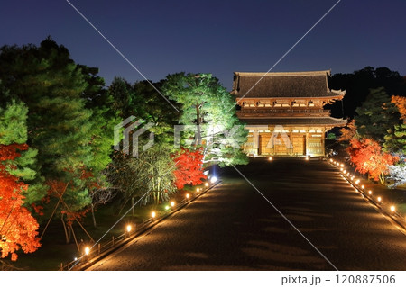 【京都府】仁和寺紅葉ライトアップ(二王門) 【京都府】仁和寺紅葉ライトアップ(二王門) 120887506