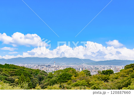 京都市東山区　清水寺から見た京都市街 120887660