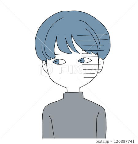 軽蔑の目で見る男性 線 120887741