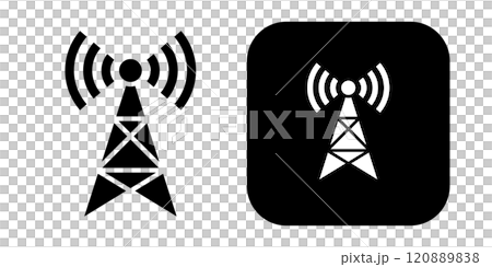 アンテナや電波を表すアイコン 120889838