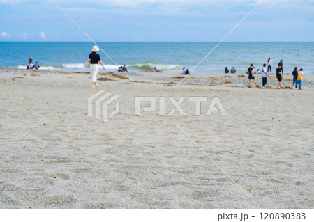 青い海と砂浜が広がる「中田島砂丘」 120890383