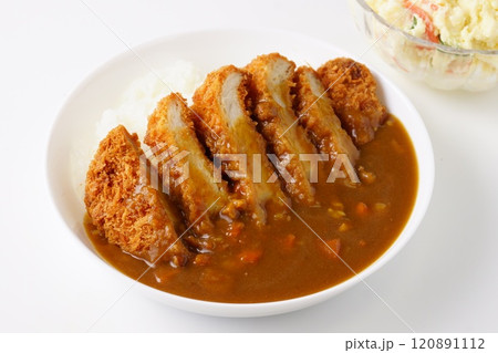 おいしそうなカツカレーライス 120891112