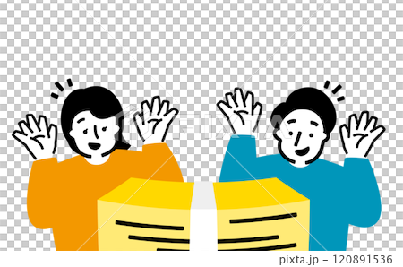 高配当株投資で高収入になり、FIREができて喜ぶ夫婦_札束・お金が儲かるイメージイラスト 高配当株投資で高収入になり、FIREができて喜ぶ夫婦_札束・お金が儲かるイメージイラスト 120891536