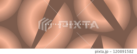 Trendy color mocha mousse on abstract modern background with circles and circular shapes. 120891582
