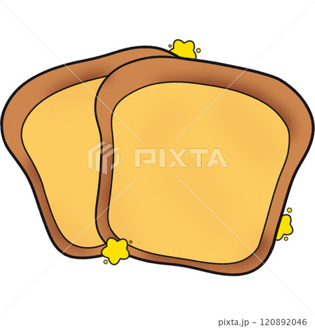 The illustration of a white bread The illustration of a white bread 120892046