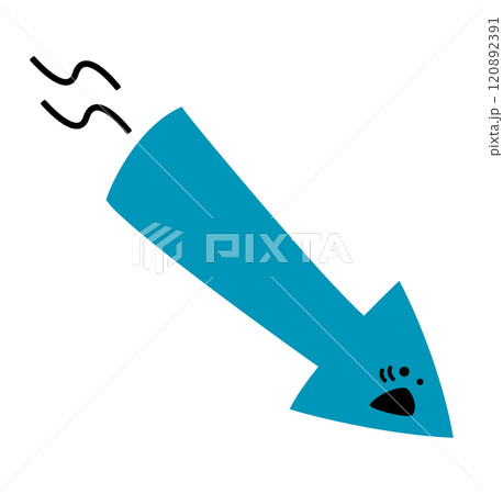 リスクと不足が招く投資失敗:ビジネスの衰退を表す減少・下がる株価の矢印・アローイラスト素材 リスクと不足が招く投資失敗:ビジネスの衰退を表す減少・下がる株価の矢印・アローイラスト素材 120892391