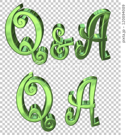 3DCG人物「Q&A閃光」綠、綠 120894089