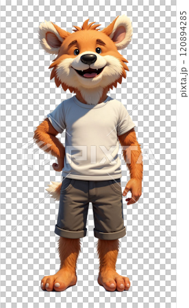 Adorable Fox Character - Fun Cartoon Design for Animal Lovers and Kids 120894285