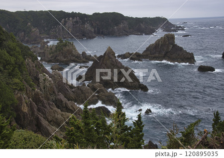 壮大な海金剛の眺め 和歌山県串本町 壮大な海金剛の眺め 和歌山県串本町 120895035