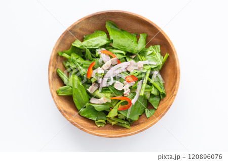 ほうれん草とベーコンのサラダ 120896076
