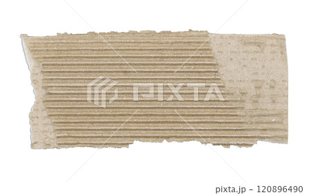 Piece of torn cardboard isolated on white background Piece of torn cardboard isolated on white background 120896490
