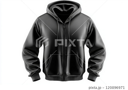 This black hoodie features a zipper and front pockets, designed for comfort and style. Ideal for both casual outings and outdoor activities, it provides warmth and versatility. 120896971