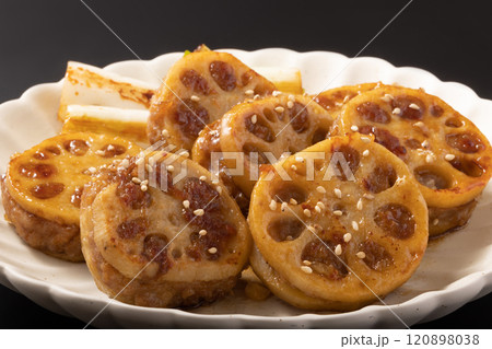 レンコン　肉詰め焼き 120898038