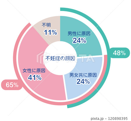 不妊症の原因　割合　グラフ 120898395