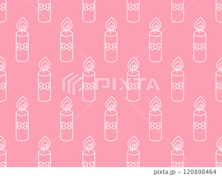 Burning candles pattern. Vector Christmas illustration Burning candles pattern. Vector Christmas illustration 120898464