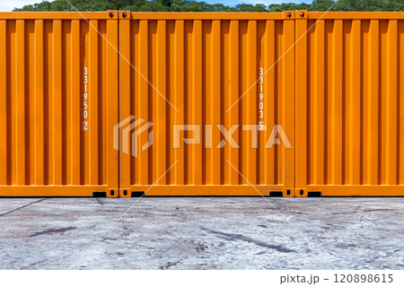 Freight container large container for ship, Surface texture and background sea container, Cargo container shipping container with strength shipment storage transport goods product and raw material. Freight container large container for ship, Surface texture and background sea container, Cargo container shipping container with strength shipment storage transport goods product and raw material. 120898615