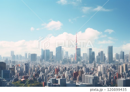 東京の都市風景03 120899435