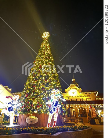 野外にあるクリスマスツリー 120899522