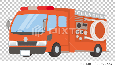 消防車的插圖 120899623
