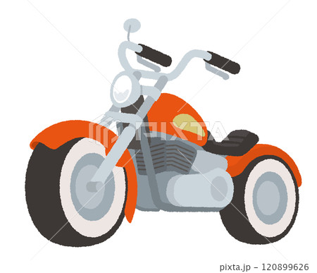 オートバイ（赤）のイラスト 120899626