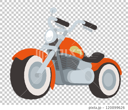 オートバイ（赤）のイラスト 120899626