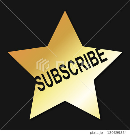 Subscribe internet banner and golden star 120899884