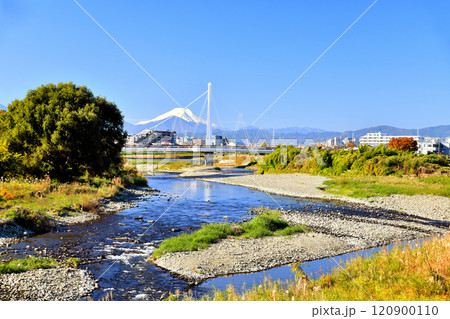 万願寺歩道橋(ふれあい橋)/浅川方面を望む(東京都日野市)【2024.11】 万願寺歩道橋(ふれあい橋)/浅川方面を望む(東京都日野市)【2024.11】 120900110