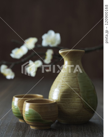 飲酒イメージ　徳利とお猪口の酒器セット 120900168