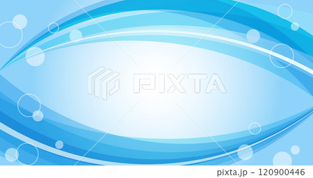 青色の曲線で組み合わせた抽象的な背景素材 120900446