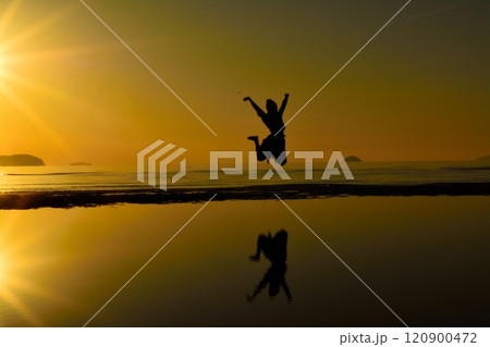 父母ヶ浜_シルエット 父母ヶ浜_シルエット 120900472