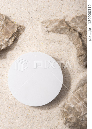 Natural cosmetic background for product presentation. 120900519