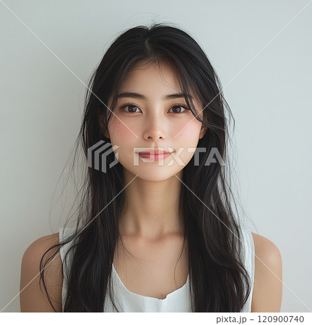 若い女性の上半身 120900740