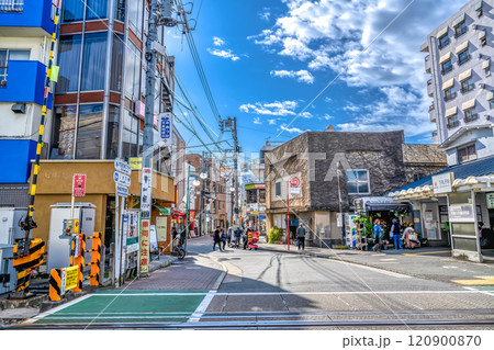 東京都大田区の都市風景　下丸子駅 120900870