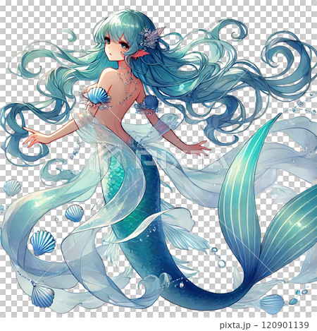 深海の歌姫 人魚のイラスト素材 [120901139] - PIXTA