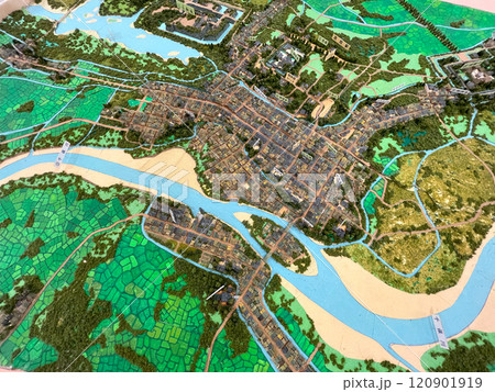 越中高岡 江戸時代中期の町並みのジオラマ 越中高岡 江戸時代中期の町並みのジオラマ 120901919