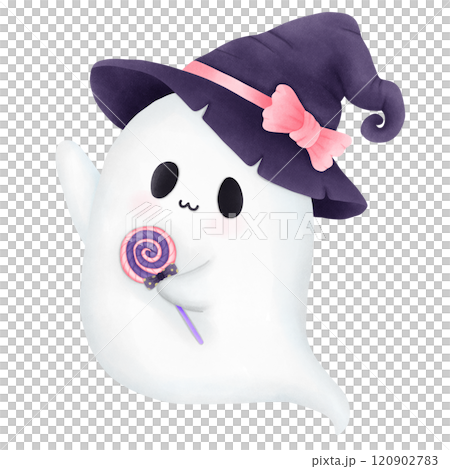 Halloween ghost and candy  120902783