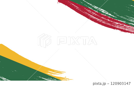 Lithuania Flag with Brush Stroke Effect, Grunge brush stroke. Watercolor painting flag 120903147