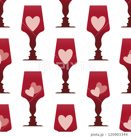 seamless paper with wine glass. vector 120903344