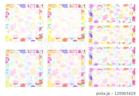 春の花の囲み素材 春の花の囲み素材 120903829